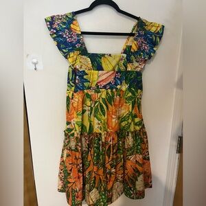Farm Rio Caipirinha Tiered Mini Dress. Size Small. Worn ONCE !